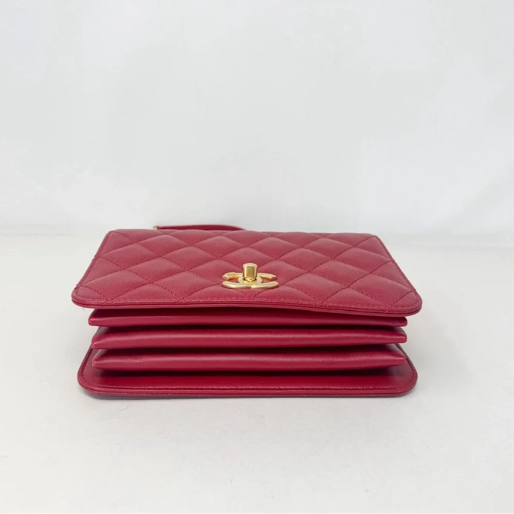 Chanel Red Top Handle Flap Bag - Picture 5 of 13